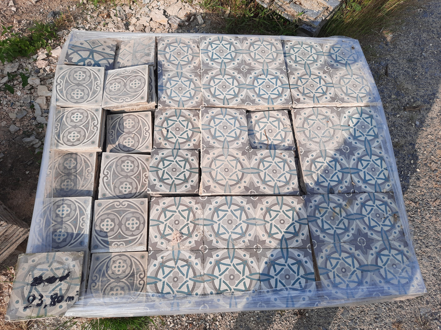 Carreaux de ciment anciens (16 x 16cm)
