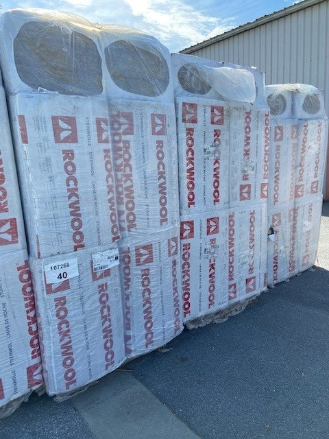 Lot de panneaux isolants en laine de roche (525 m², épaisseur 12 cm)