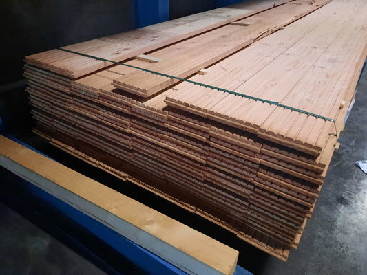 Lot de planches de bois de terrasse en douglas (35 m²)
